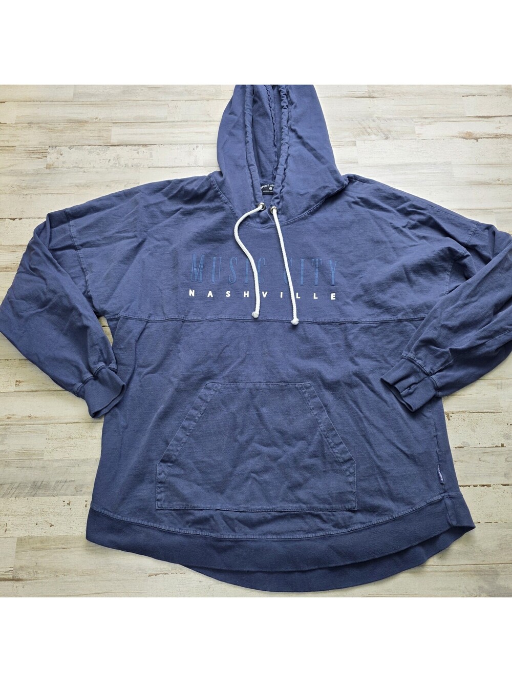 Nashville "Music City" Spirit Jersey Hoodie Shirt w/ Pockets Size MED